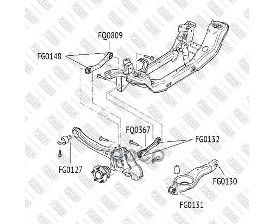 Купить САЙЛЕНТБЛОК ЗАДНЕЙ ТЯГИ MAZDA 3 03-> FIXAR FG0148