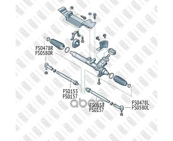 Купить НАКОНЕЧНИК РУЛЕВОЙ ТЯГИ ПРАВЫЙ AUDI A3 03-SKODA OCTAVIA/SUPERB/YETI 04-VW PASSAT/CC/GOLF/JETTA/TIGUAN/TOURAN 03- FS0478R