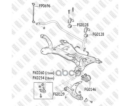 Купить САЙЛЕНТБЛОК ПЕРЕДНЕГО РЫЧАГА ПЕРЕДНИЙ FORD FOCUS 04-> FIXAR FG0129