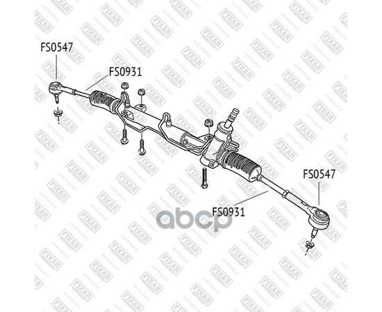 Купить НАКОНЕЧНИК РУЛЕВОЙ ТЯГИ ЛЕВЫЙ/ПРАВЫЙ CHRYSLER VOYAGER 00- FS0547