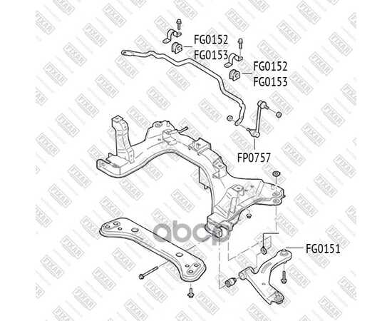 Купить САЙЛЕНТБЛОК ПЕРЕДНЕГО РЫЧАГА ЗАДНИЙ FORD MAVERICK 98-MAZDA TRIBUTE 01- FG0151