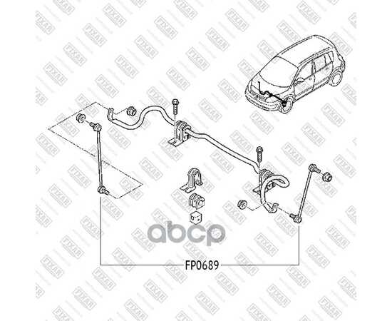 Купить ТЯГА СТАБИЛИЗАТОРА ПЕРЕДНЯЯ ЛЕВАЯ/ПРАВАЯ RENAULT KANGOO/MEGAN/SCENIC 03- FP0689