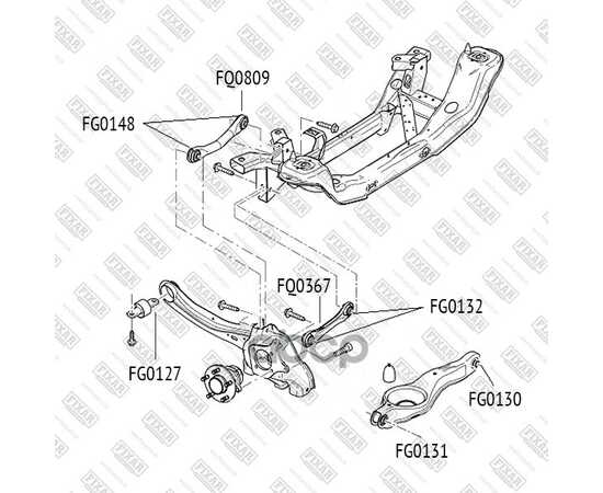 Купить САЙЛЕНТБЛОК ЗАДНЕЙ ТЯГИ FORD FOCUS 04-> FIXAR FG0131