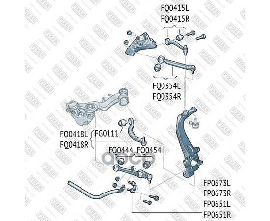 Купить РЫЧАГ ПОДВЕСКИ ПЕРЕДНИЙ ВЕРХНИЙ ПРАВЫЙ AUDI A4/A6/ALLROAD 95-SKODA SUPERB 01-VW PASSAT 96- FQ0354R