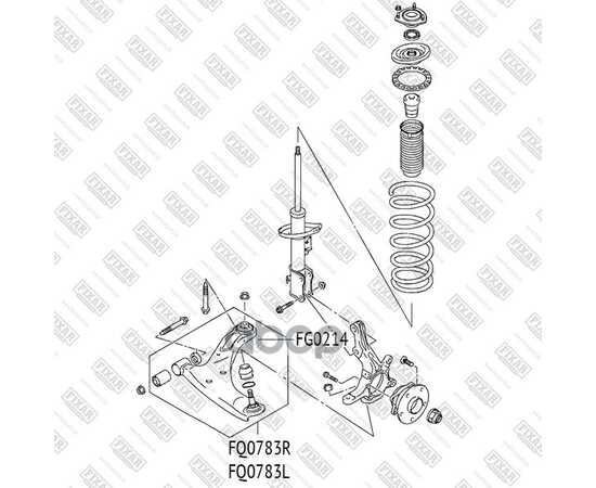 Купить РЫЧАГ ПОДВЕСКИ ПЕРЕДНИЙ НИЖНИЙ ЛЕВЫЙ SUZUKI GRAND VITARA 05- FQ0783L