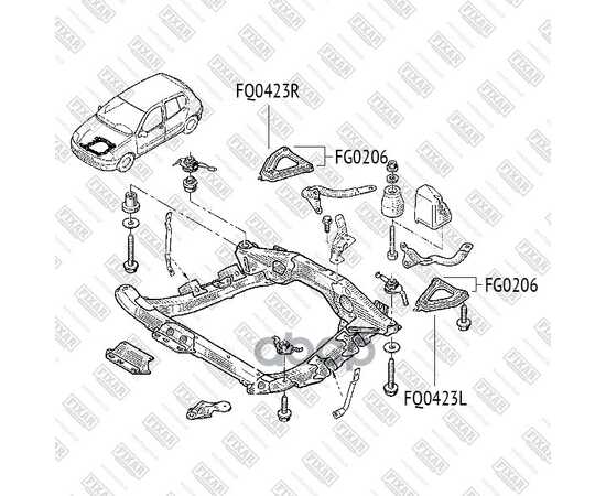 Купить РЫЧАГ ПОДВЕСКИ ПЕРЕДНИЙ НИЖНИЙ ПРАВЫЙ RENAULT CLIO/KANGOO 98- FQ0423R