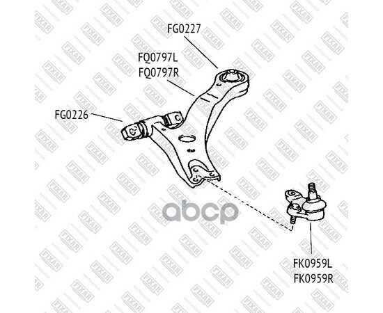 Купить САЙЛЕНТБЛОК ПЕРЕДНЕГО РЫЧАГА ПЕРЕДНИЙ TOYOTA CAMRY 01- FG0226