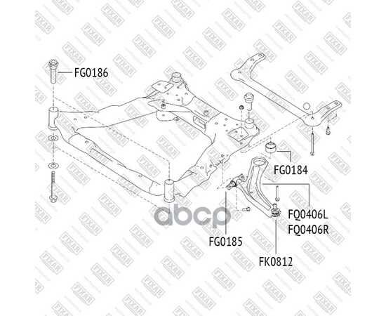 Купить САЙЛЕНТБЛОК ПОДРАМНИКА ПЕРЕДНИЙ NISSAN QASHQAI 06- FG0186