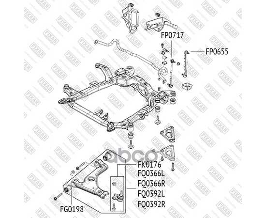 Купить РЫЧАГ ПОДВЕСКИ ПЕРЕДНИЙ НИЖНИЙ ЛЕВЫЙ OPEL ASTRA/MERIVA/ZAFIRA 04- FQ0366L