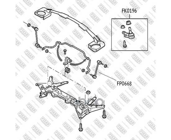 Купить ТЯГА СТАБИЛИЗАТОРА ПЕРЕДНЯЯ ЛЕВАЯ/ПРАВАЯ FORD FOCUS 98-> FIXAR FP0668