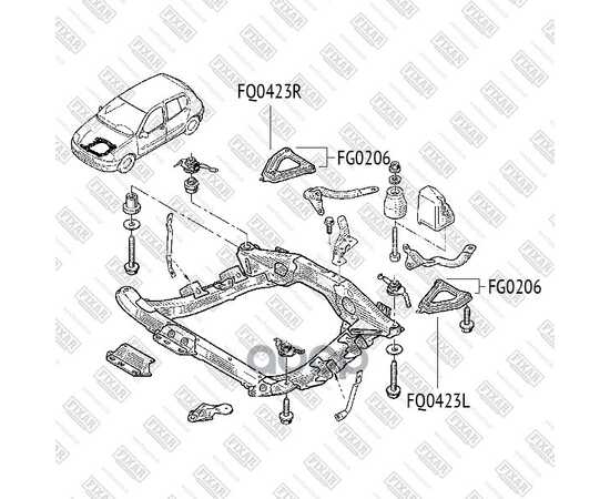 Купить РЫЧАГ ПОДВЕСКИ ПЕРЕДНИЙ НИЖНИЙ ЛЕВЫЙ RENAULT CLIO/KANGOO 98- FQ0423L