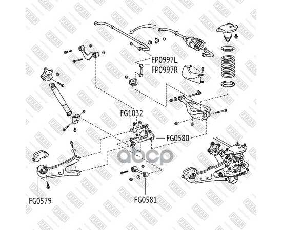 Купить РЕМКОМПЛЕКТ САЙЛЕНТБЛОКОВ ТЯГИ LEXUS RX 08-TOYOTA HIGHLANDER 13- FG0581