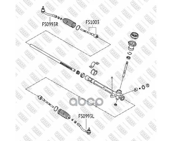 Купить НАКОНЕЧНИК РУЛЕВОЙ ТЯГИ ПРАВЫЙ HYUNDAI ACCENT 05-> FIXAR FS0993R