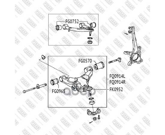 Купить САЙЛЕНТБЛОК ПЕРЕДНЕГО НИЖНЕГО РЫЧАГА TOYOTA LAND CRUISER 200/SEQUOIA/TUNDRA 07->LEXUS L FIXAR FG0965