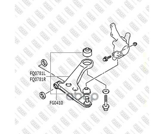 Купить РЫЧАГ ПОДВЕСКИ ПЕРЕДНИЙ НИЖНИЙ ПРАВЫЙ MITSUBISHI OUTLANDER 03- FQ0781R