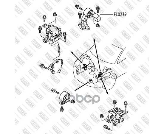 Купить ОПОРА ДВИГАТЕЛЯ ЗАДНЯЯ MITSUBISHI ASX/LANCER/OUTLANDER 06->CITROEN C-CROS FIXAR FL0239