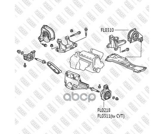 Купить ОПОРА ДВИГАТЕЛЯ ПЕРЕДНЯЯ ЛЕВАЯ HONDA HR-V 99-> FIXAR FL0218