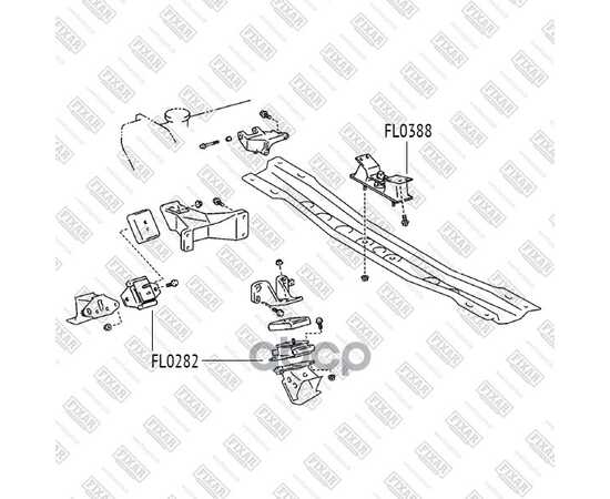 Купить ОПОРА ДВИГАТЕЛЯ ПЕРЕДНЯЯ TOYOTA LAND CRUISER 100 98-> FIXAR FL0388