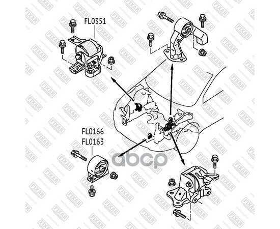 Купить ОПОРА ДВИГАТЕЛЯ ПЕРЕДНЯЯ MITSUBISHI LANCER 07- FL0166