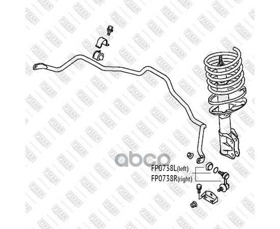 Купить ТЯГА СТАБИЛИЗАТОРА ПЕРЕДНЯЯ ПРАВАЯ HYUNDAI ACCENT/MATRIX 95-MITSUBISHI CARISMA/LANCER 99- FP0738R