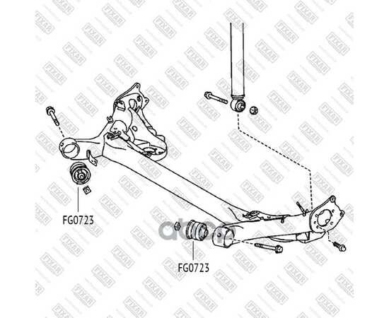 Купить САЙЛЕНТБЛОК ЗАДНЕЙ БАЛКИ TOYOTA AURIS/COROLLA/VERSO 07-> FIXAR FG0723