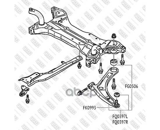 Купить САЙЛЕНТБЛОК ПЕРЕДНЕГО НИЖНЕГО РЫЧАГА ЗАДНИЙ MITSUBISHI ASX/LANCER/OUTLANDER/GALANT 07- FG0506