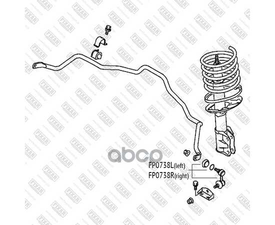 Купить ТЯГА СТАБИЛИЗАТОРА ПЕРЕДНЯЯ ЛЕВАЯ HYUNDAI ACCENT/MATRIX 95->MITSUBISHI CARISMA/LANCE FIXAR FP0738L