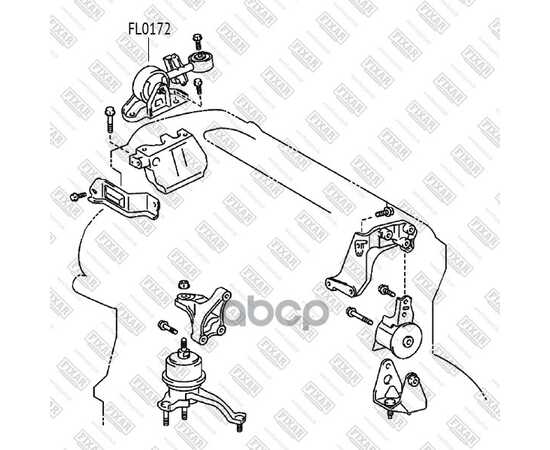 Купить ОПОРА ДВИГАТЕЛЯ ПРАВАЯ TOYOTA CAMRY 06- FL0172