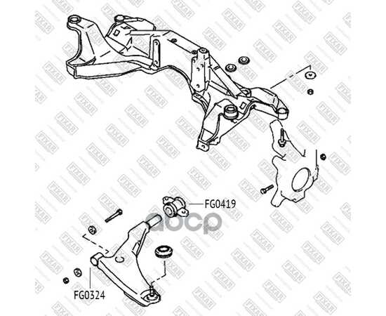 Купить САЙЛЕНТБЛОК РЫЧАГА MITSUBISHI GALANT 96- FG0324