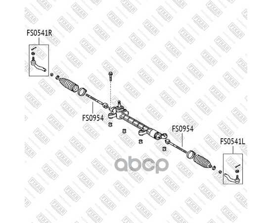 Купить НАКОНЕЧНИК РУЛЕВОЙ ТЯГИ ЛЕВЫЙ TOYOTA COROLLA/PRIUS 00- FS0541L