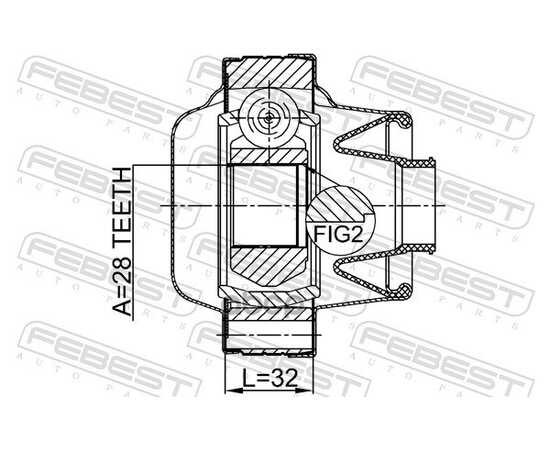 Купить ШРУС КАРДАННОГО ВАЛА 28X94 INFINITI QX70/FX (S51) 2008- 0211-S51SHA