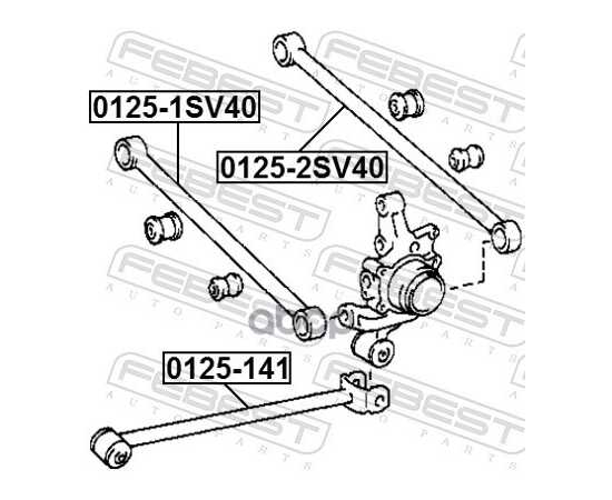 Купить ТЯГА ЗАДНЯЯ ПОПЕРЕЧНАЯ TOYOTA CAMRY/VISTA SV4#,CV4# 1994.06-1998.06 FEBEST 0125-2SV40