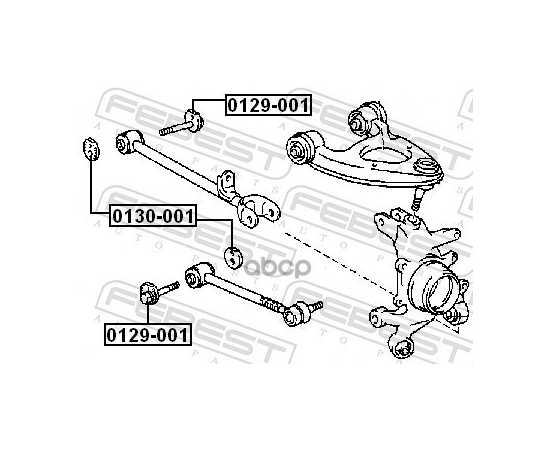 Купить БОЛТ С ЭКСЦЕНТРИКОМ TOYOTA MARK II 92-00, LEXUS LS400 94-00 010129-001