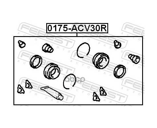 Купить РЕМКОМПЛЕКТ ТОРМОЗНОГО СУППОРТА 0175-ACV30R