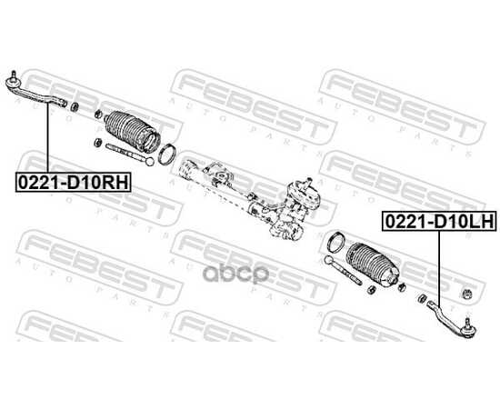 Купить НАКОНЕЧНИК РУЛЕВОЙ ПРАВЫЙ RENAULT DUSTER 2009.11-2018.08 0221-D10RH