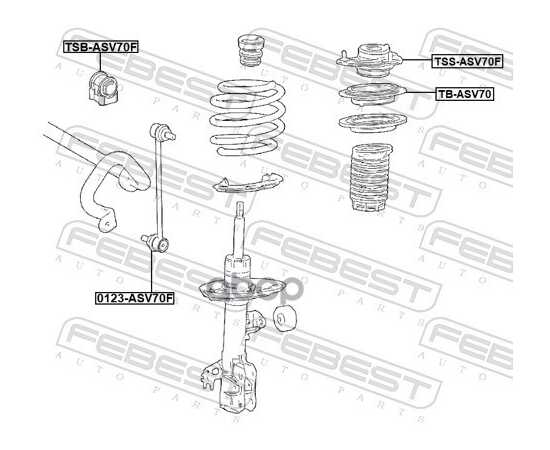 Купить ТЯГА СТАБИЛИЗАТОРА ПЕРЕДНЯЯ LEXUS ES2 /350/300H ASZ10,AXZA10,AXZH10,GSZ10,MXZ FEBEST 0123-ASV70F