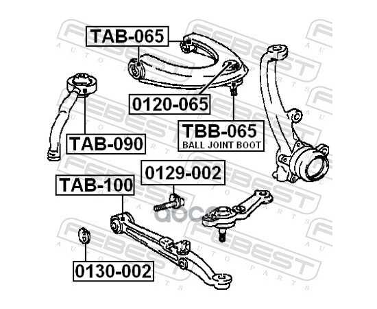 Купить БОЛТ С ЭКСЦЕНТРИКОМ TOYOTA CHASER GX90,JZX9,LX90,SX90 199­2.10-1996.09  0129-002