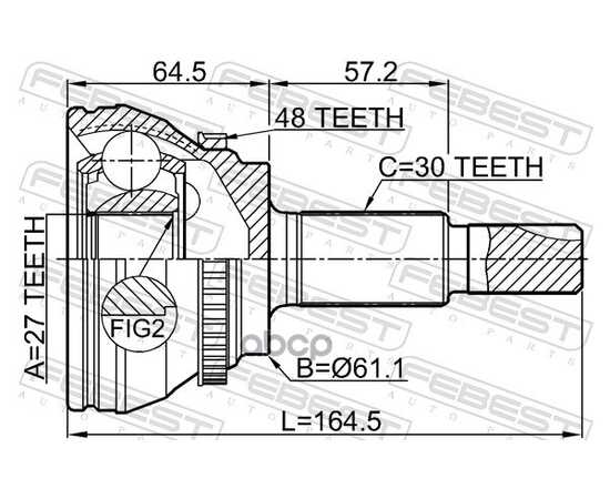 Купить ШРУС ВНЕШНИЙ TOYOTA HIGHLANDER GSU45/GVU48 4WD 07-13 0110-GSU45A48