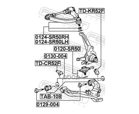 Купить РЫЧАГ ВЕРХН ПРАВЫЙ TOYOTA LITEACE 96-07 0124-SR50RH