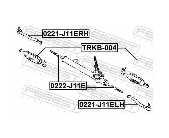 Купить НАКОНЕЧНИК РУЛЕВОЙ ПРАВЫЙ NISSAN QASHQAI UK MAKE J11E 2013- 0221-J11ERH