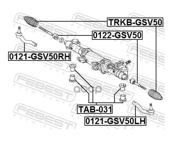 Купить НАКОНЕЧНИК РУЛЕВОЙ L FEBEST 0121-GSV50LH