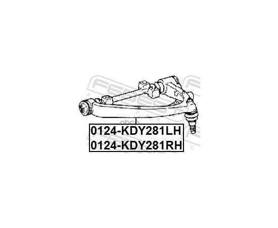 Купить РЫЧАГ ВЕРХН ЛЕВЫЙ TOYOTA DYNA/TOYOACE 2001-2011 0124-KDY281LH