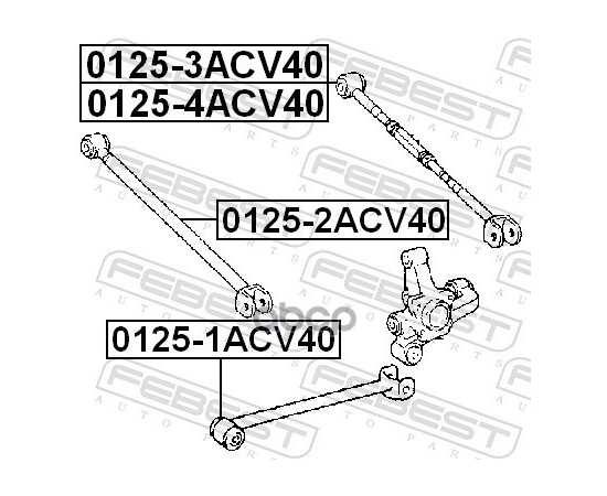 Купить РЫЧАГ ЗАДНЕЙ ПОДВЕСКИ (ПОПЕРЕЧНЫЙ) TOYOTA CAMRY 2006-> FEBEST 0125-2ACV40