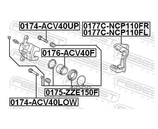 Купить РЕМКОМПЛЕКТ ТОРМОЗНОГО СУППОРТА 0175-ZZE150F