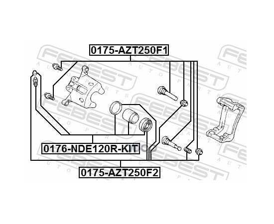 Купить РЕМКОМПЛЕКТ ТОРМОЗНОГО СУППОРТА 0175-AZT250F1