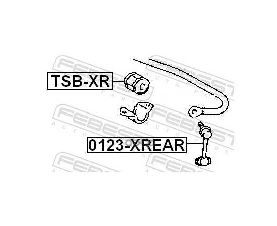 Купить ТЯГА СТАБИЛИЗАТОРА ЗАДНЯЯ L=R LEXUS IS200/250/GS300/350/430/460 FEBEST 0123-XREAR