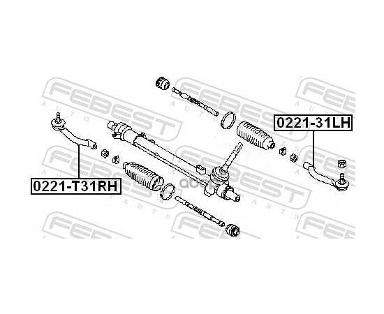 Купить НАКОНЕЧНИК РУЛЕВОЙ R NISSAN QASHQAI FEBEST 0221-T31RH