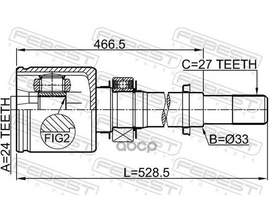 Купить ШРУС ВНУТРЕННИЙ ПРАВЫЙ NISSAN TEANA J32 0211-J32VQ25RH