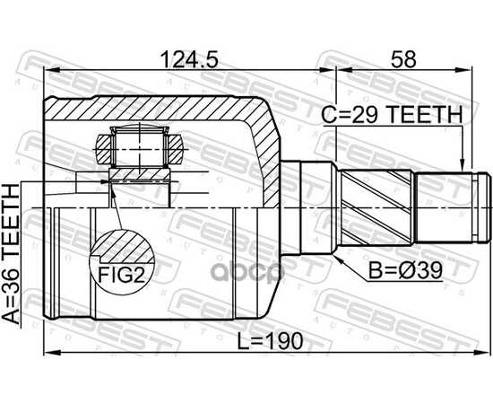 Купить ШРУС ВНУТРЕННИЙ ЛЕВЫЙ NISSAN MURANO Z50 2002-2007 0211-Z50LH