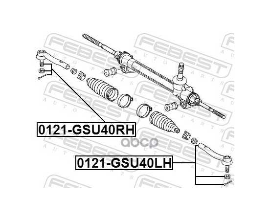 Купить НАКОНЕЧНИК РУЛЕВОЙ R LEXUS RX III 270/350/450/TOYOTA HIGHLANDER/VENZA FEBEST 0121-GSU40RH